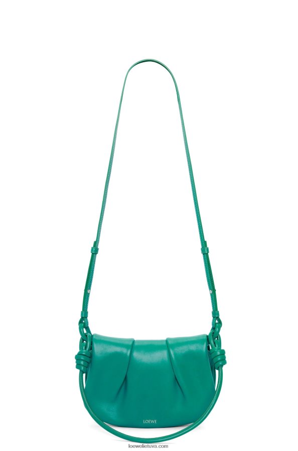 Loewe moterys Paseo kuprinė iš blizgios nappa blauzdos odos smaragdo žalia BZ26XN338