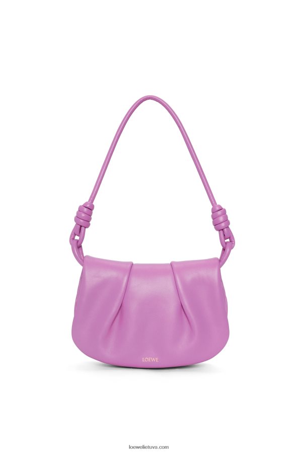 Loewe moterys Paseo kuprinė iš blizgios nappa blauzdos odos uolų rožė BZ26XN335