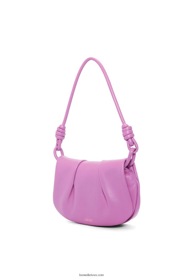 Loewe moterys Paseo kuprinė iš blizgios nappa blauzdos odos uolų rožė BZ26XN335
