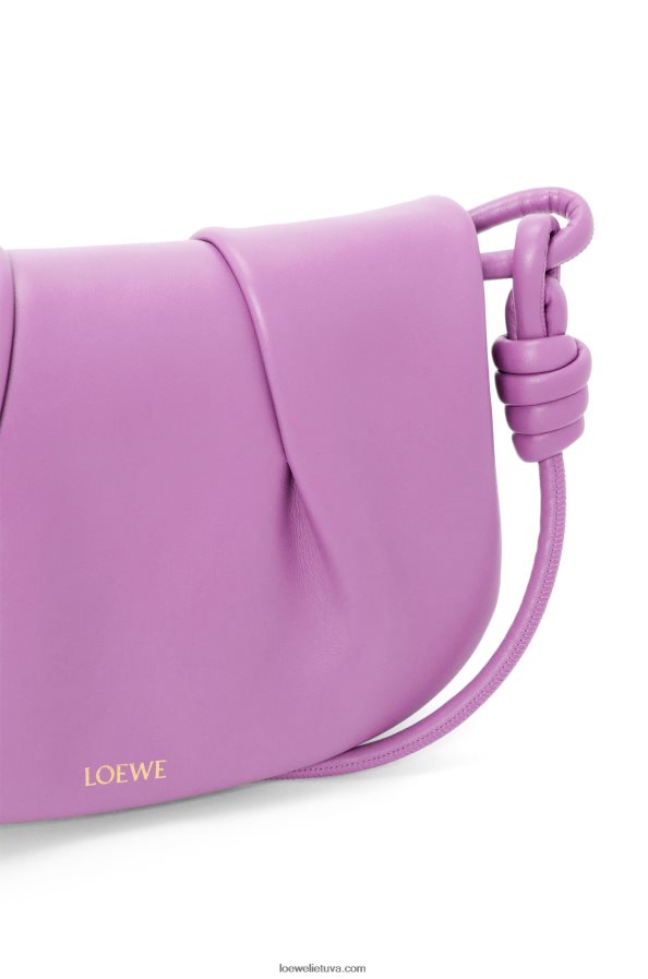 Loewe moterys Paseo kuprinė iš blizgios nappa blauzdos odos uolų rožė BZ26XN335