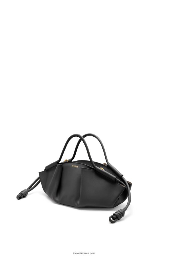 Loewe moterys mažas paseo krepšys iš blizgios nappa veršiuko odos juodas BZ26XN347