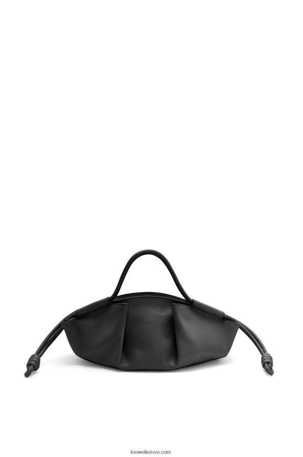 Loewe moterys mažas paseo krepšys iš blizgios nappa veršiuko odos juodas BZ26XN347