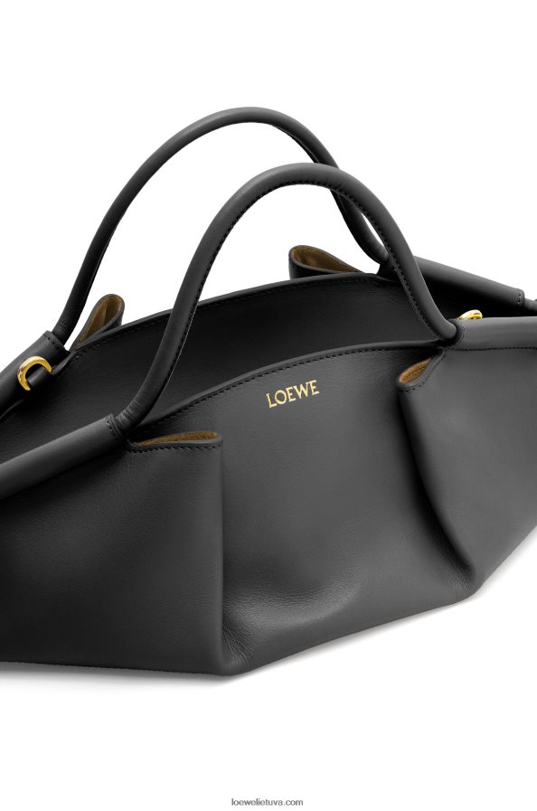 Loewe moterys mažas paseo krepšys iš blizgios nappa veršiuko odos juodas BZ26XN347