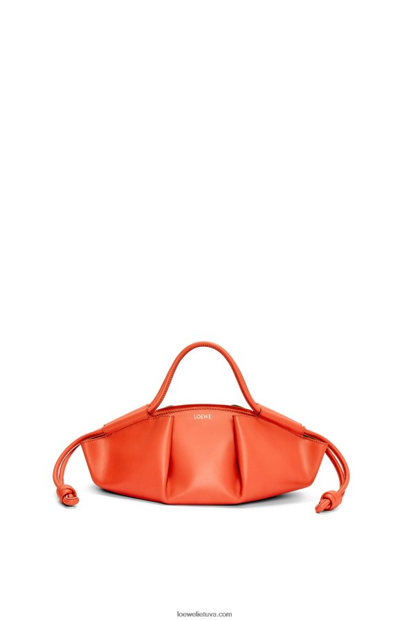 Loewe moterys mažas paseo krepšys iš blizgios nappa veršiuko odos saulėtekio oranžinė BZ26XN349