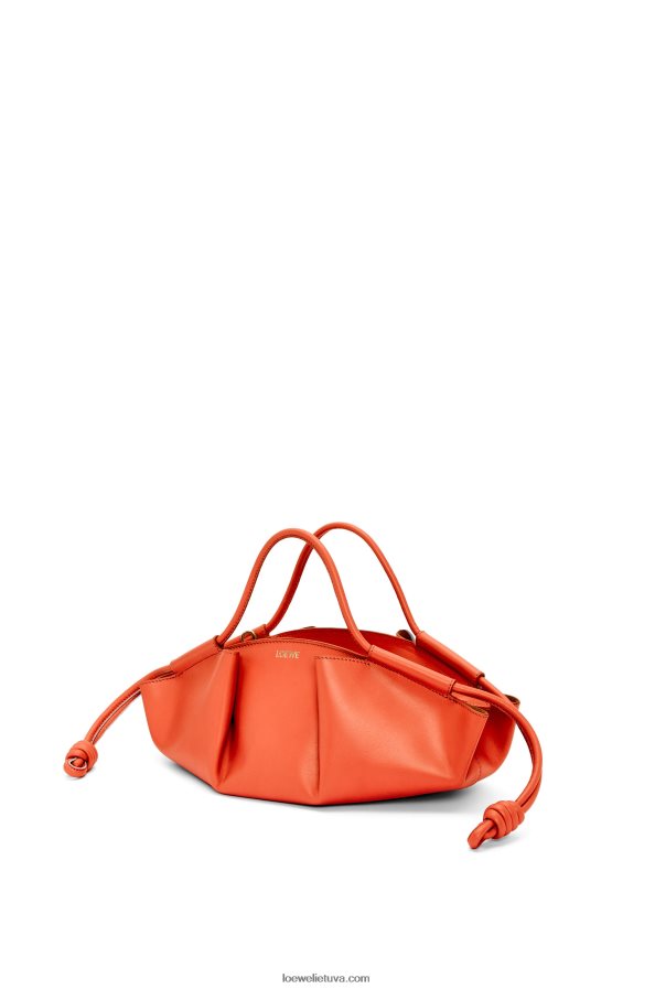 Loewe moterys mažas paseo krepšys iš blizgios nappa veršiuko odos saulėtekio oranžinė BZ26XN349