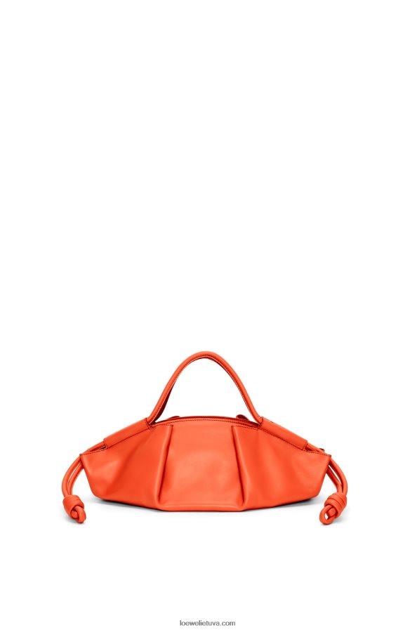 Loewe moterys mažas paseo krepšys iš blizgios nappa veršiuko odos saulėtekio oranžinė BZ26XN349