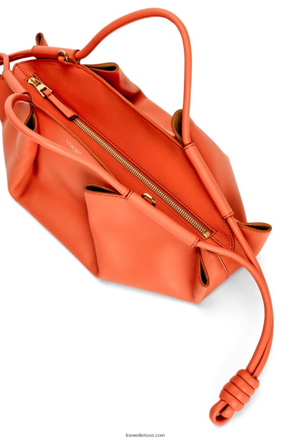 Loewe moterys mažas paseo krepšys iš blizgios nappa veršiuko odos saulėtekio oranžinė BZ26XN349