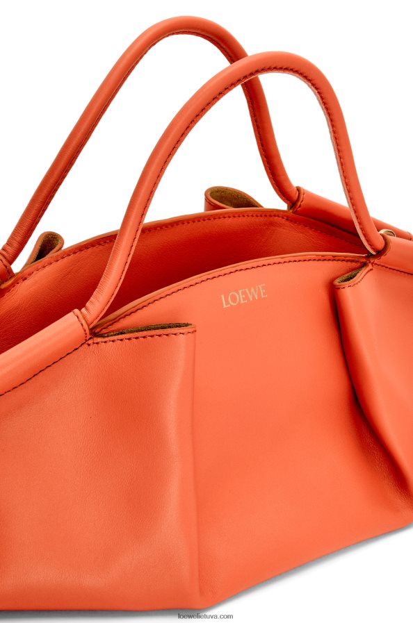 Loewe moterys mažas paseo krepšys iš blizgios nappa veršiuko odos saulėtekio oranžinė BZ26XN349