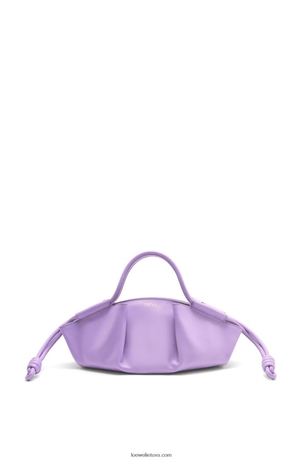 Loewe moterys mažas paseo krepšys iš blizgios nappa veršiuko odos šviesiai violetinė BZ26XN354