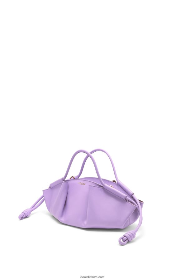 Loewe moterys mažas paseo krepšys iš blizgios nappa veršiuko odos šviesiai violetinė BZ26XN354