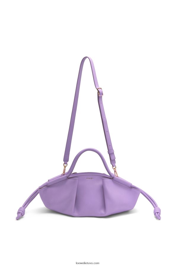 Loewe moterys mažas paseo krepšys iš blizgios nappa veršiuko odos šviesiai violetinė BZ26XN354