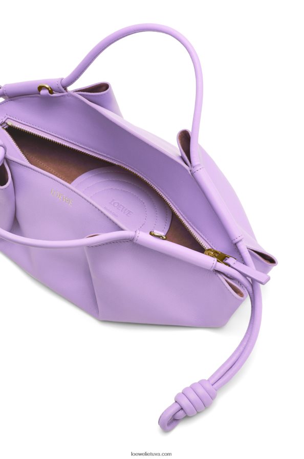 Loewe moterys mažas paseo krepšys iš blizgios nappa veršiuko odos šviesiai violetinė BZ26XN354