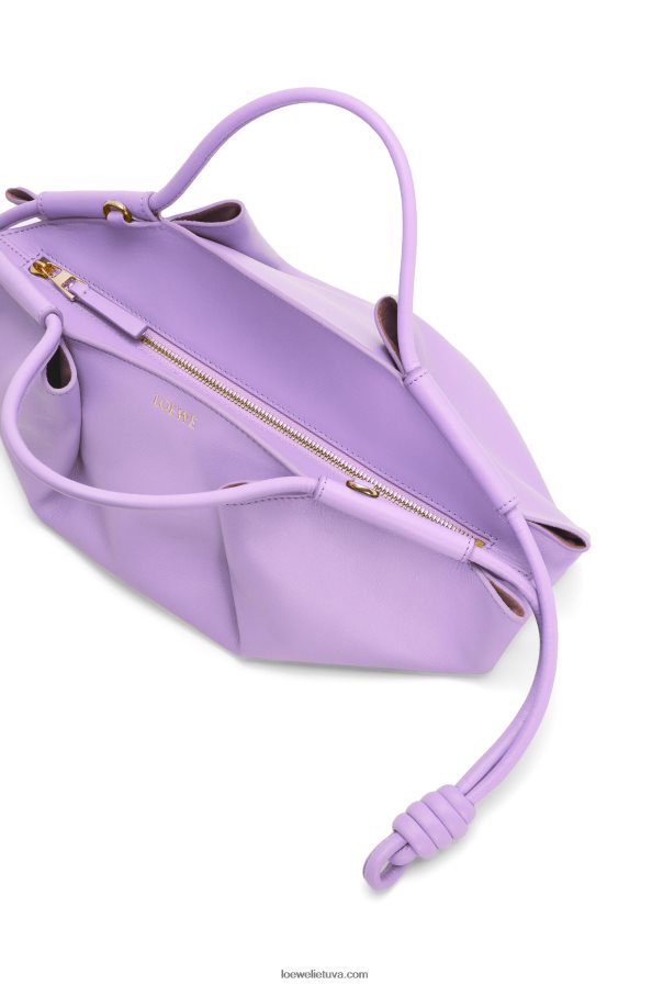 Loewe moterys mažas paseo krepšys iš blizgios nappa veršiuko odos šviesiai violetinė BZ26XN354