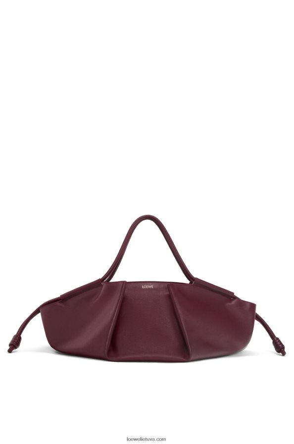 Loewe moterys xl paseo krepšys iš blizgios nappa blauzdos odos bordo BZ26XN415