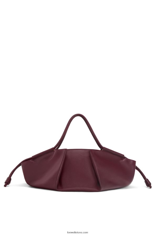 Loewe moterys xl paseo krepšys iš blizgios nappa blauzdos odos bordo BZ26XN415