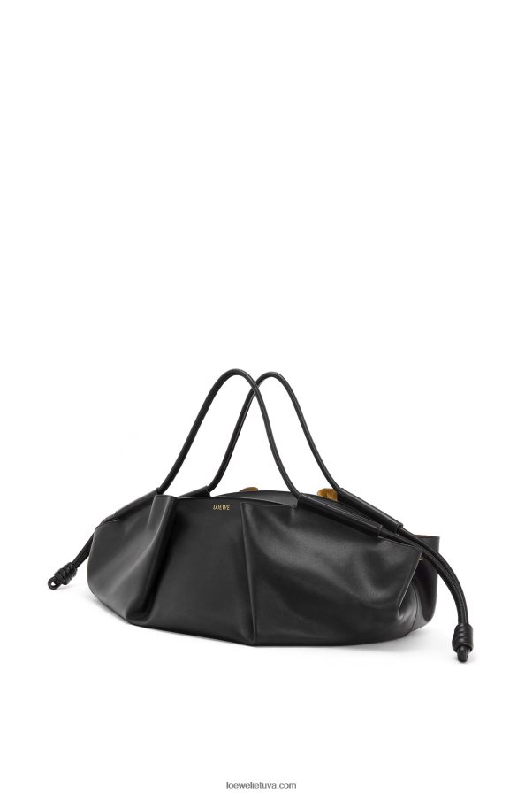 Loewe moterys xl paseo krepšys iš blizgios nappa blauzdos odos juodas BZ26XN401
