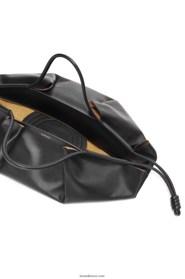 Loewe moterys xl paseo krepšys iš blizgios nappa blauzdos odos juodas BZ26XN401