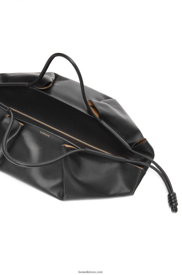 Loewe moterys xl paseo krepšys iš blizgios nappa blauzdos odos juodas BZ26XN401