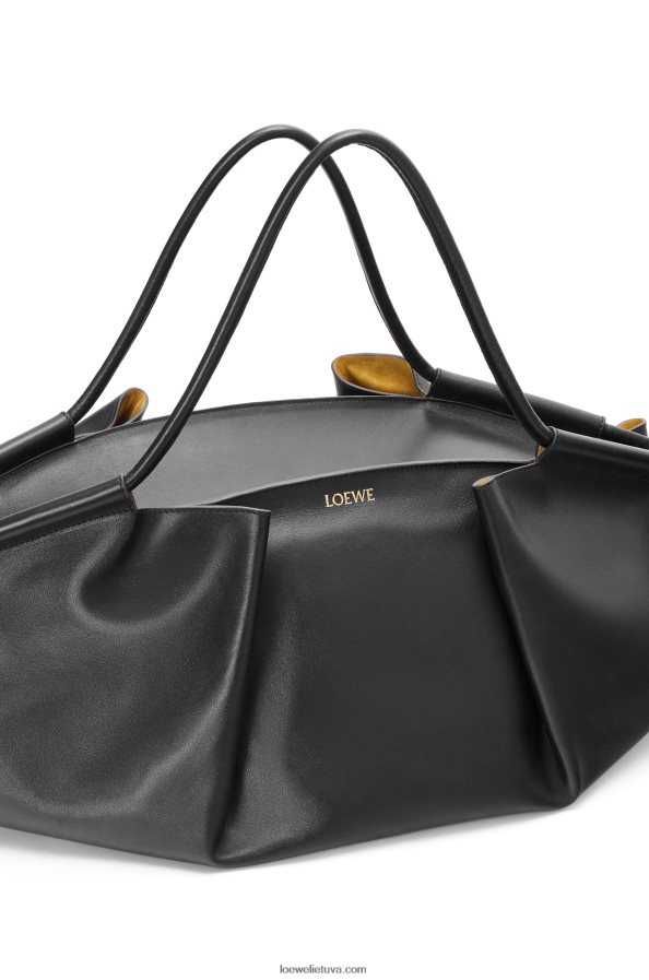Loewe moterys xl paseo krepšys iš blizgios nappa blauzdos odos juodas BZ26XN401