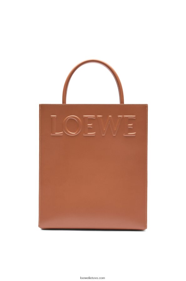 Loewe moterys Standartinis A4 dėklas iš glotnios blauzdos odos įdegis BZ26XN115