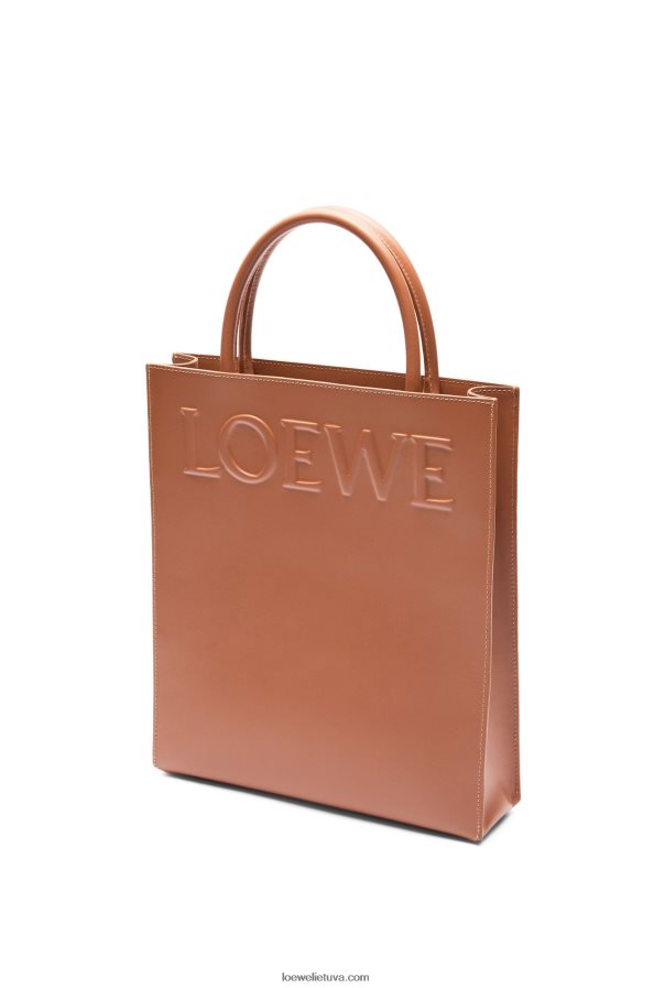 Loewe moterys Standartinis A4 dėklas iš glotnios blauzdos odos įdegis BZ26XN115