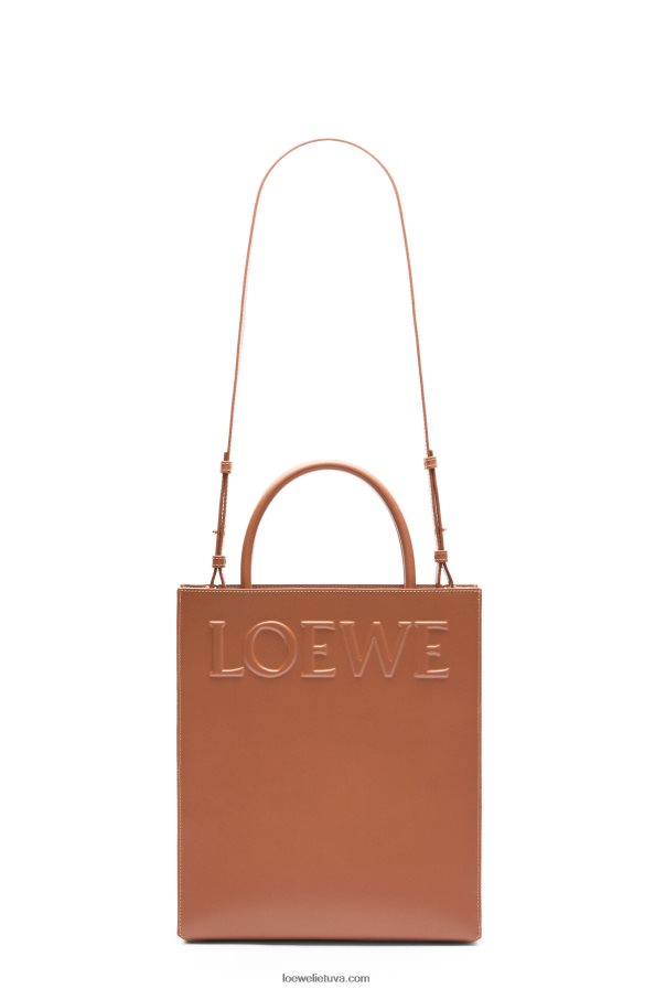 Loewe moterys Standartinis A4 dėklas iš glotnios blauzdos odos įdegis BZ26XN115