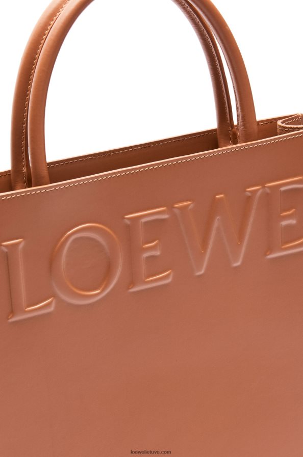 Loewe moterys Standartinis A4 dėklas iš glotnios blauzdos odos įdegis BZ26XN115