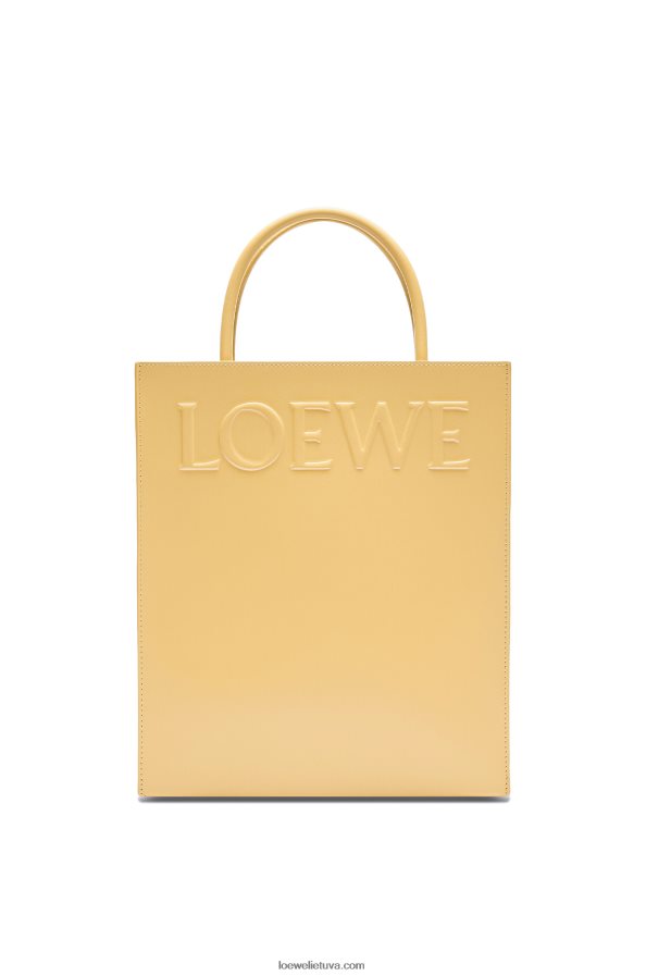 Loewe moterys Standartinis A4 dėklas iš glotnios blauzdos odos tamsus sviestas BZ26XN120