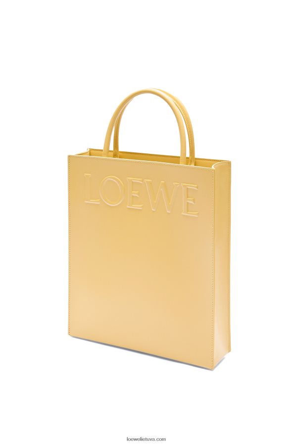 Loewe moterys Standartinis A4 dėklas iš glotnios blauzdos odos tamsus sviestas BZ26XN120