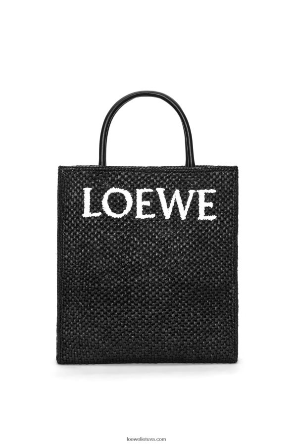 Loewe moterys Standartinis A4 rafijos krepšys juoda balta BZ26XN73