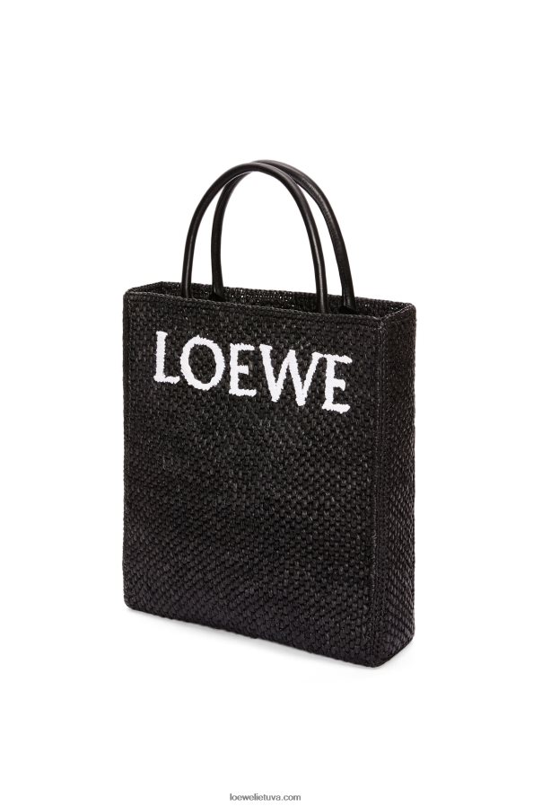 Loewe moterys Standartinis A4 rafijos krepšys juoda balta BZ26XN73