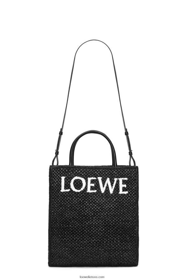 Loewe moterys Standartinis A4 rafijos krepšys juoda balta BZ26XN73