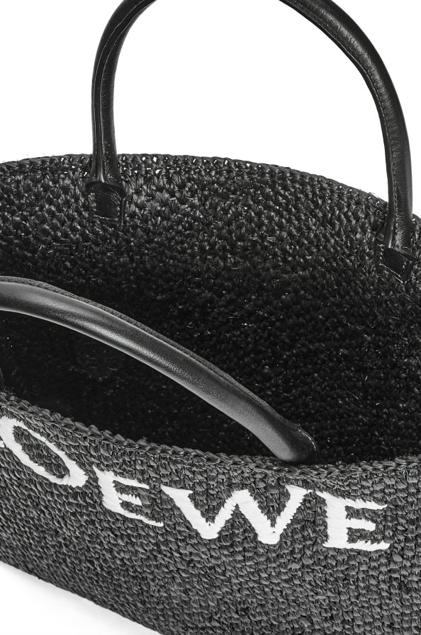 Loewe moterys Standartinis A4 rafijos krepšys juoda balta BZ26XN73