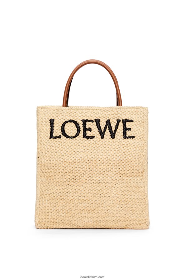 Loewe moterys Standartinis A4 rafijos krepšys natūralus/juodas BZ26XN75