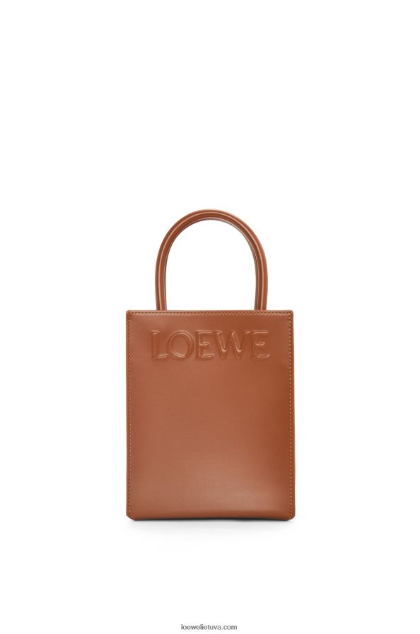 Loewe moterys Standartinis A5 krepšys iš glotnios blauzdos odos įdegis BZ26XN116