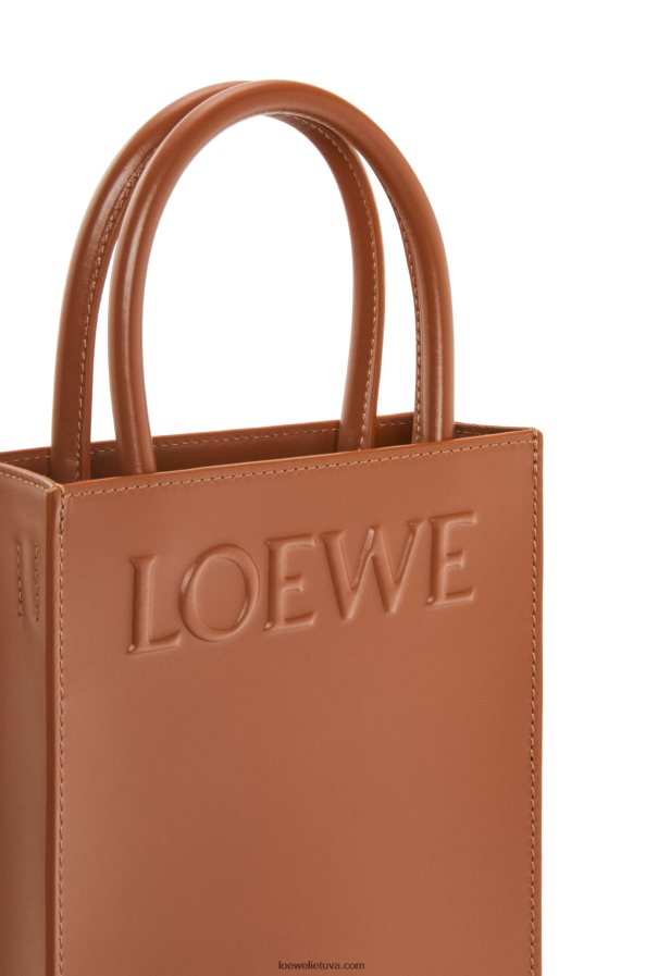 Loewe moterys Standartinis A5 krepšys iš glotnios blauzdos odos įdegis BZ26XN116