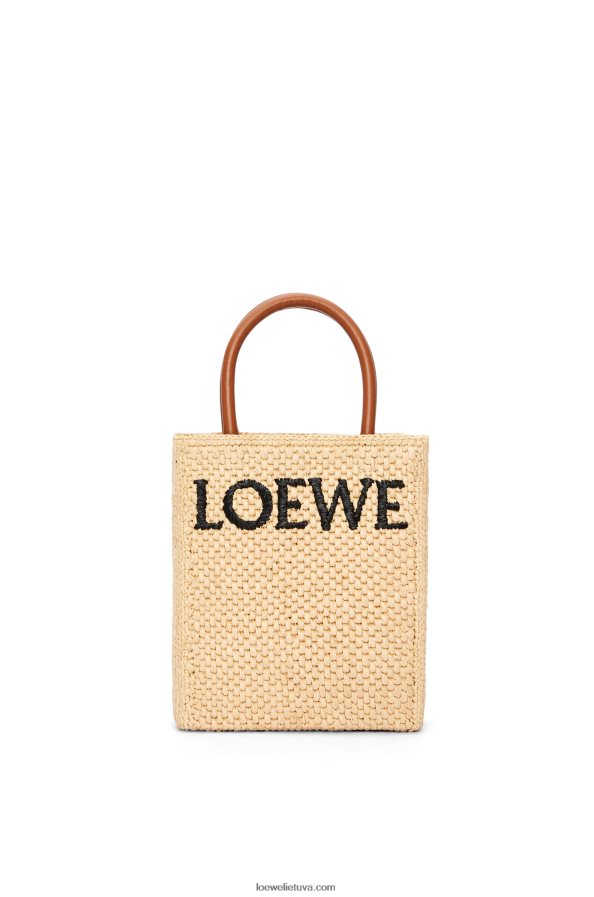 Loewe moterys Standartinis A5 krepšys su rafija natūralus/juodas BZ26XN74