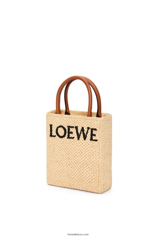 Loewe moterys Standartinis A5 krepšys su rafija natūralus/juodas BZ26XN74