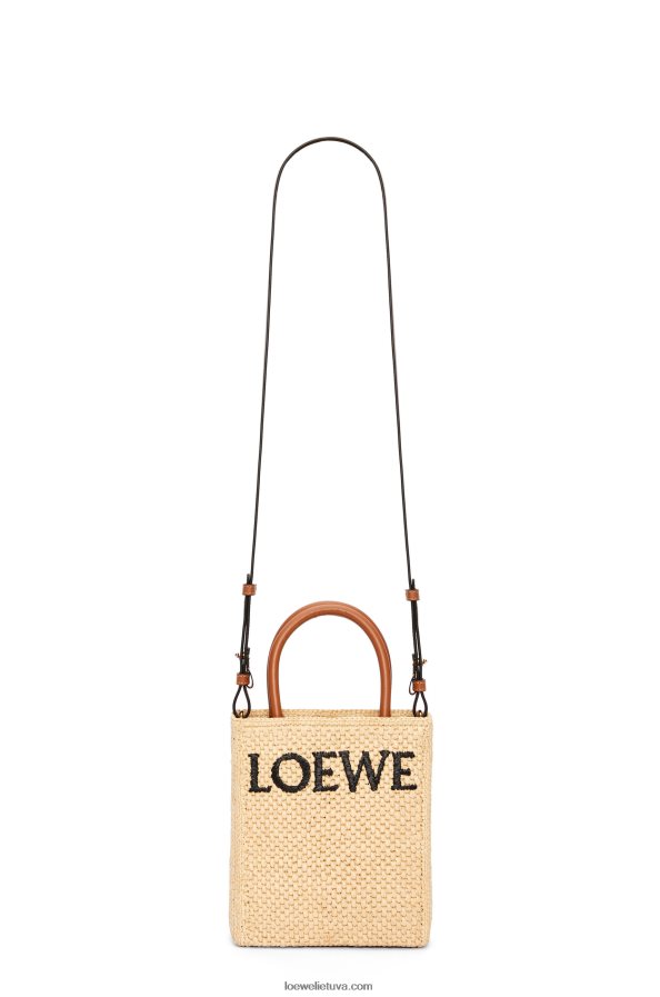 Loewe moterys Standartinis A5 krepšys su rafija natūralus/juodas BZ26XN74