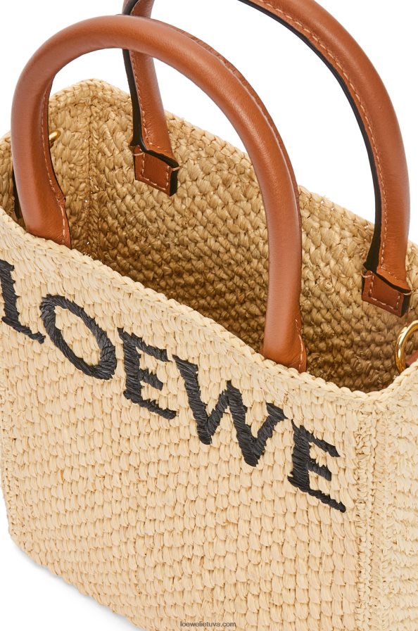 Loewe moterys Standartinis A5 krepšys su rafija natūralus/juodas BZ26XN74