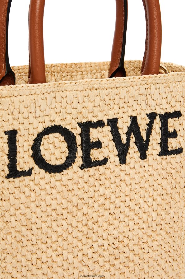 Loewe moterys Standartinis A5 krepšys su rafija natūralus/juodas BZ26XN74