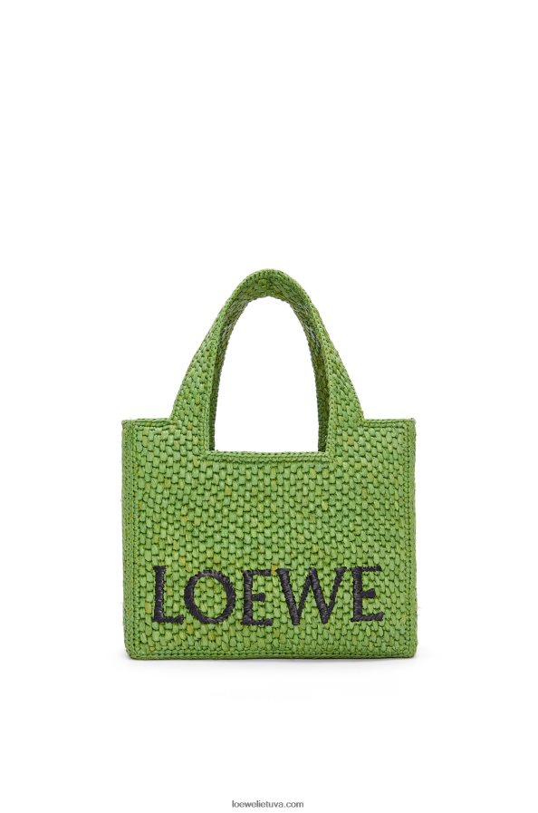 Loewe moterys mažas rafijos šriftas žalias BZ26XN108