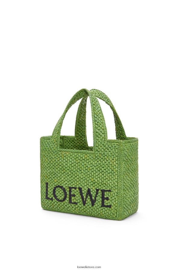 Loewe moterys mažas rafijos šriftas žalias BZ26XN108