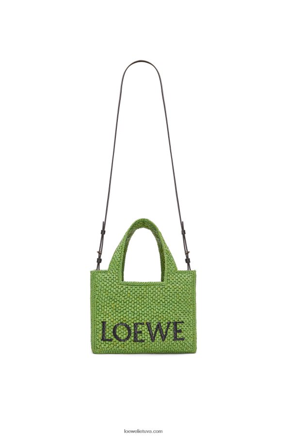 Loewe moterys mažas rafijos šriftas žalias BZ26XN108