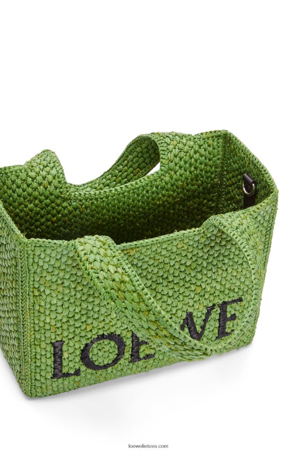 Loewe moterys mažas rafijos šriftas žalias BZ26XN108