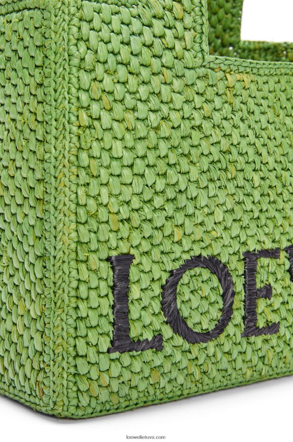 Loewe moterys mažas rafijos šriftas žalias BZ26XN108