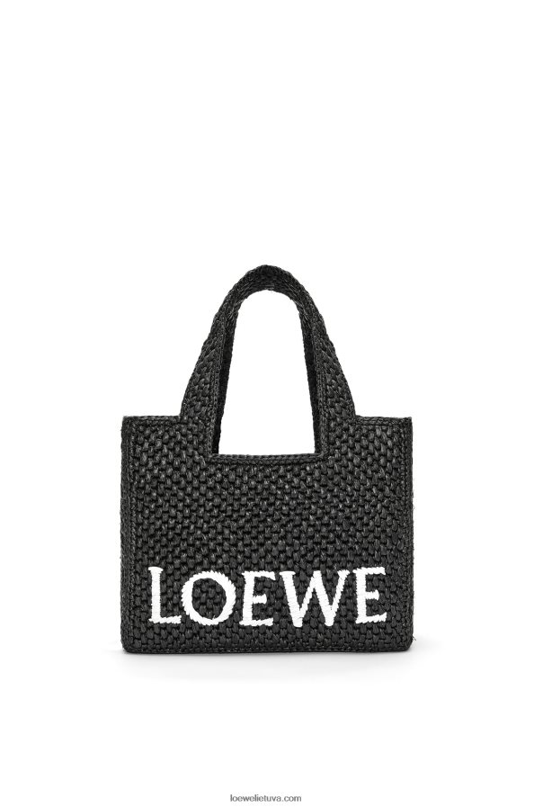 Loewe moterys mažas rafijos šriftas juodas BZ26XN53