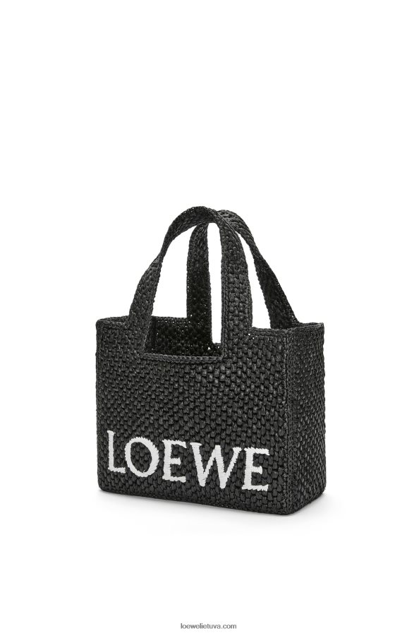Loewe moterys mažas rafijos šriftas juodas BZ26XN53