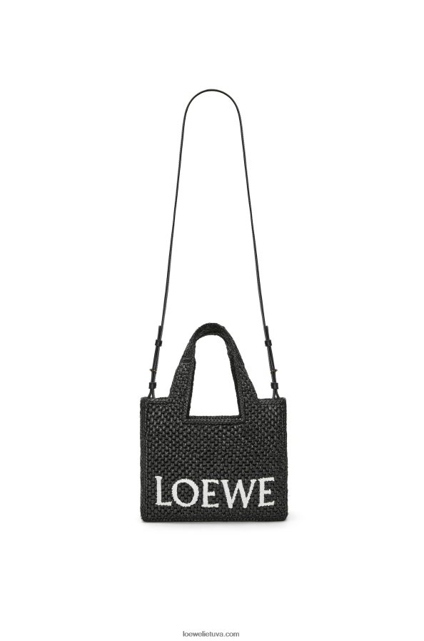 Loewe moterys mažas rafijos šriftas juodas BZ26XN53