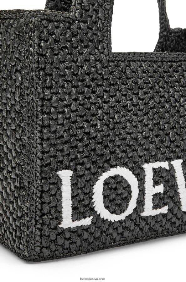 Loewe moterys mažas rafijos šriftas juodas BZ26XN53